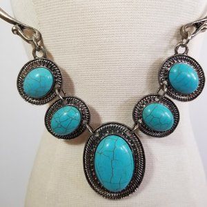 Vintage turquoise and aged silver.